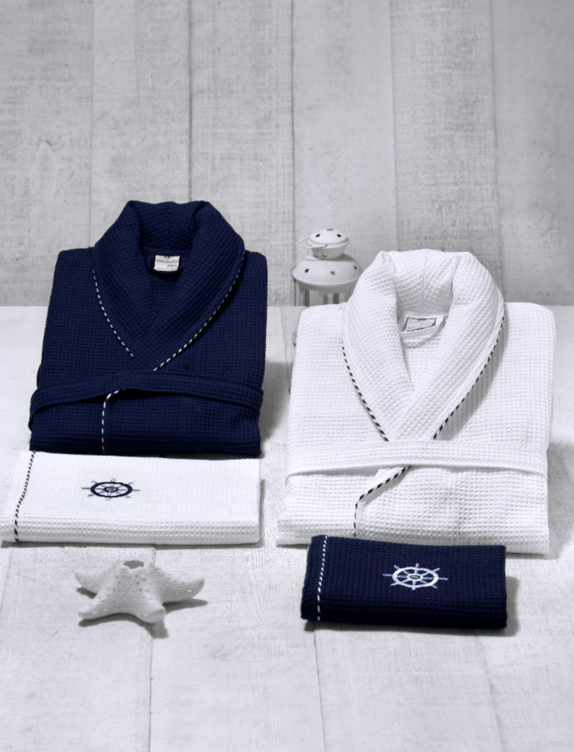 Marine Set мужской халат белый