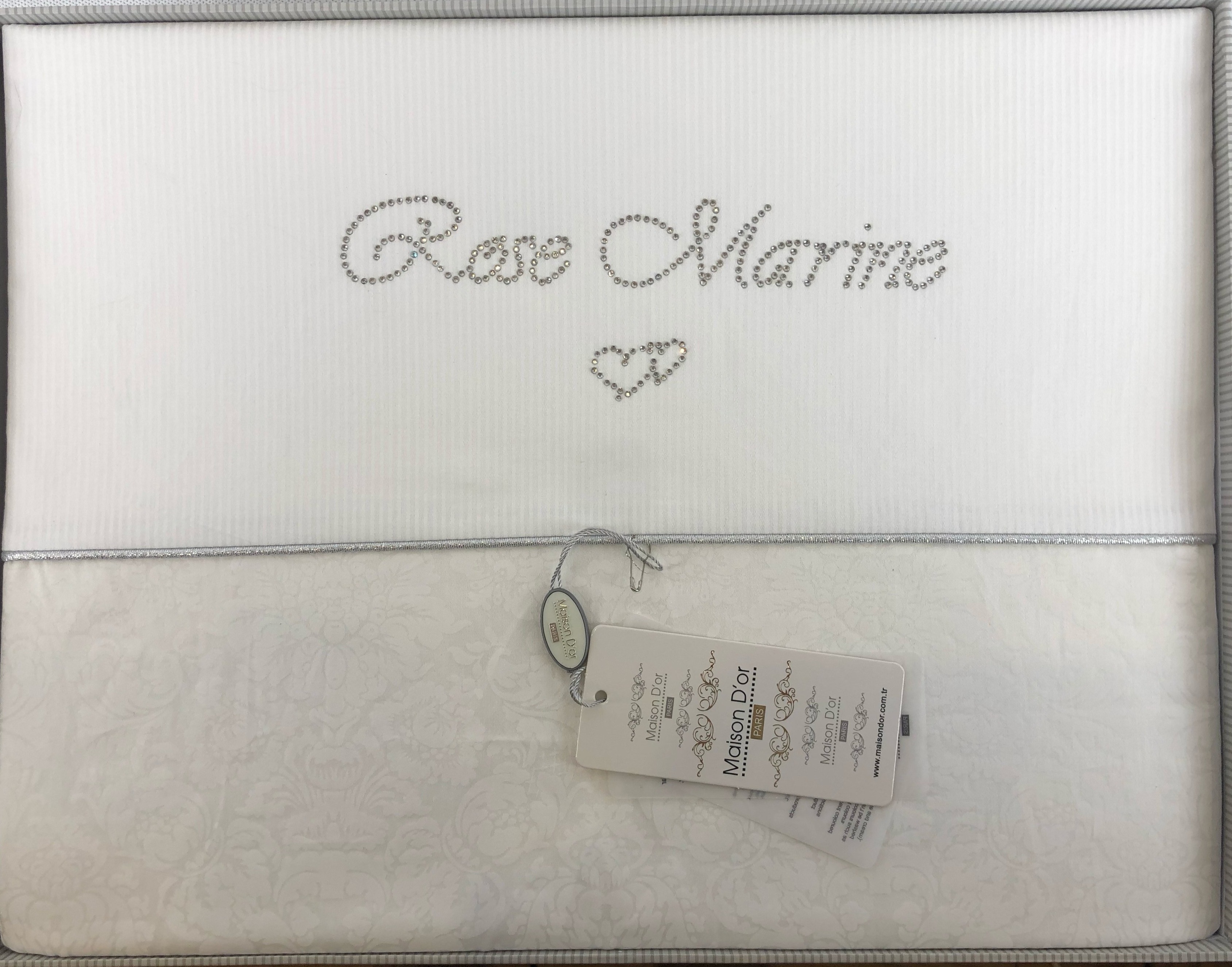 Rose Marine полутороспальное постельное белье молочный