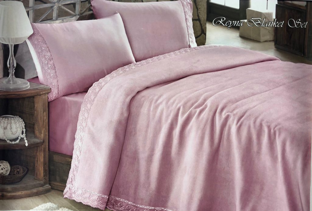 Reyna Blanket Set 180Х220 см покрывало брусника