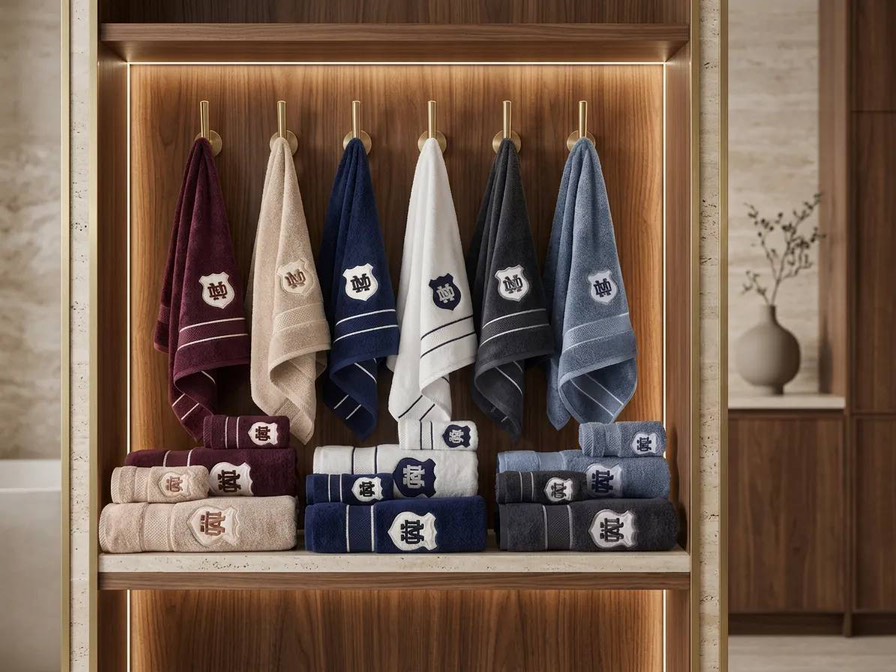 Набор полотенец Alain бордовый