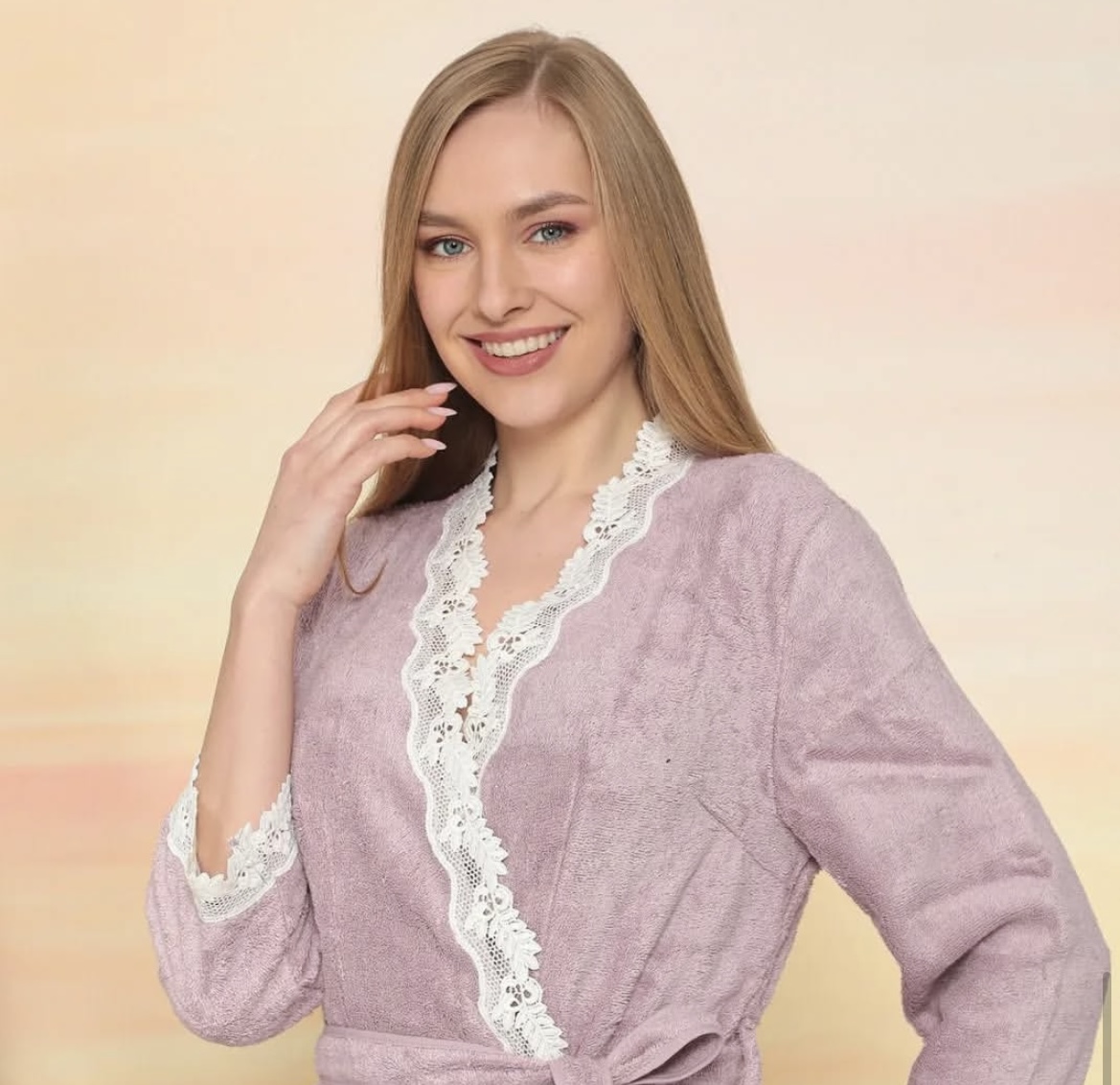 Dina женский халат фиолетовый