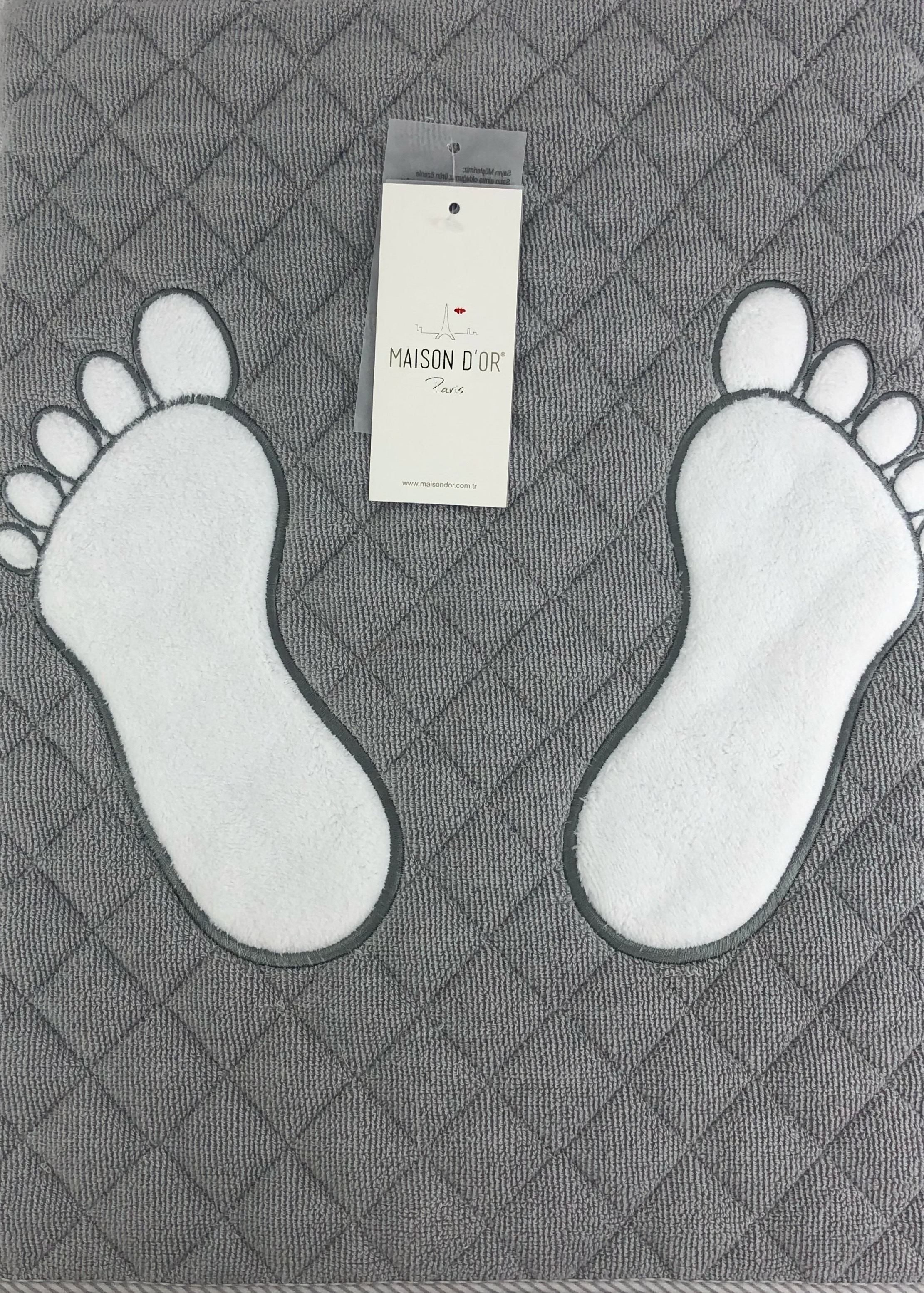 Doormat полотенце-коврик для ног серый