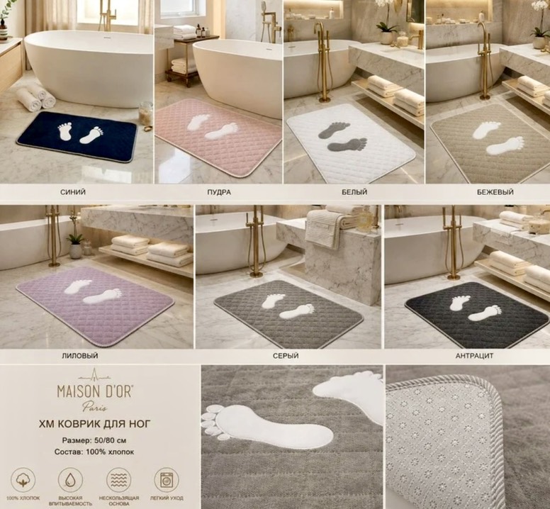 Doormat полотенце-коврик для ног фиолетовый