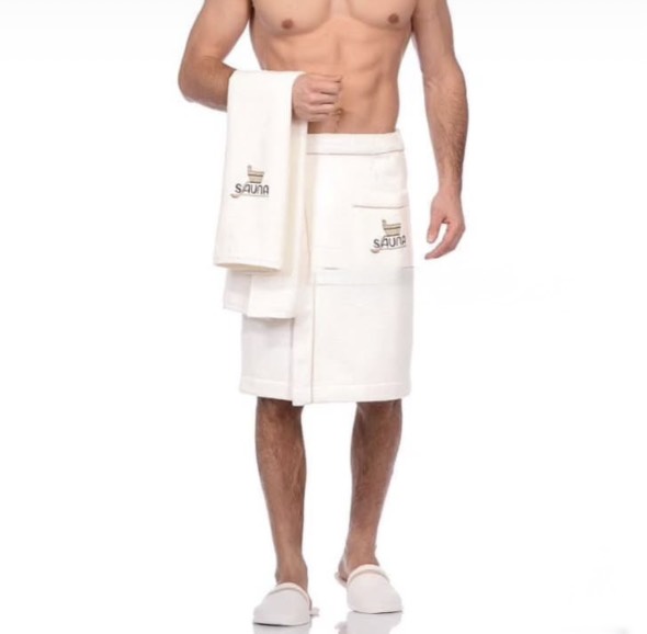 Набор килт + полотенце + тапочки мужской Sauna Dufour ванильный