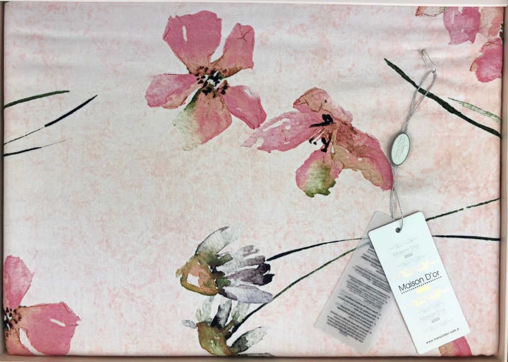 Floral двуспальное постельное белье розовый