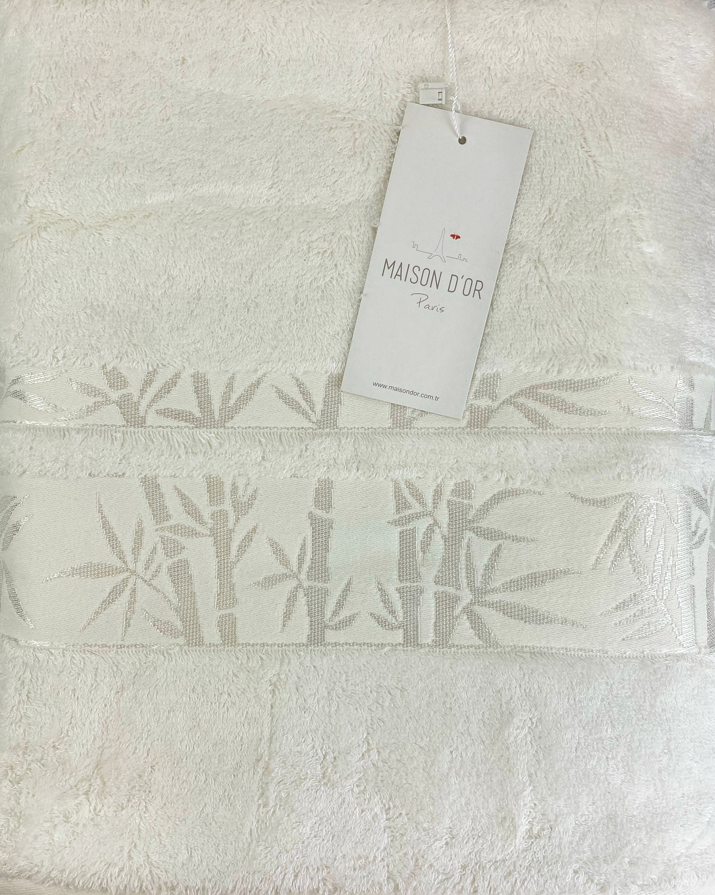 Jacquard 85x150 см полотенце ванильный