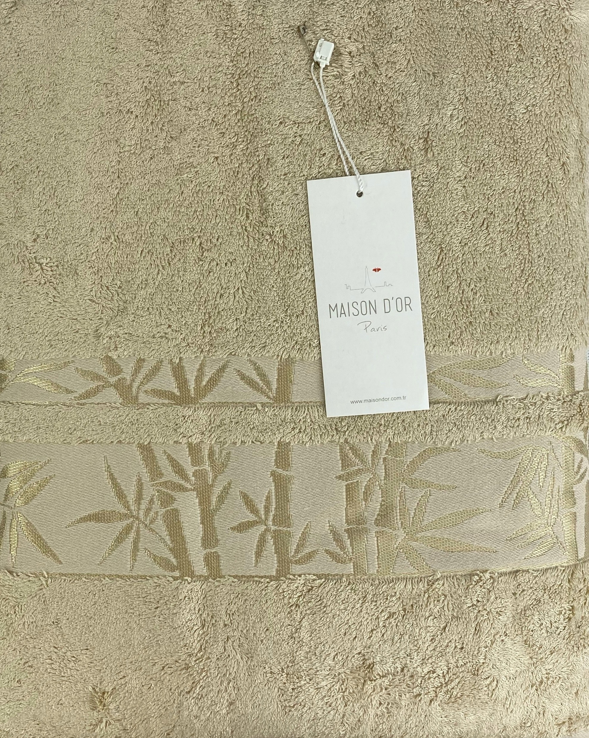Jacquard бeжевый 85x150 см полотенца