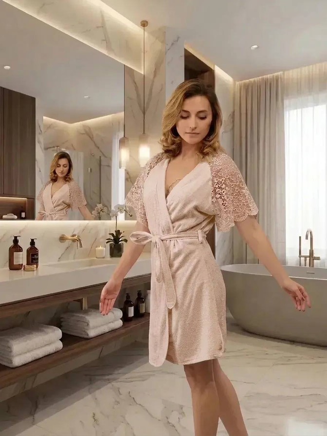 Josephine женский халат розовый