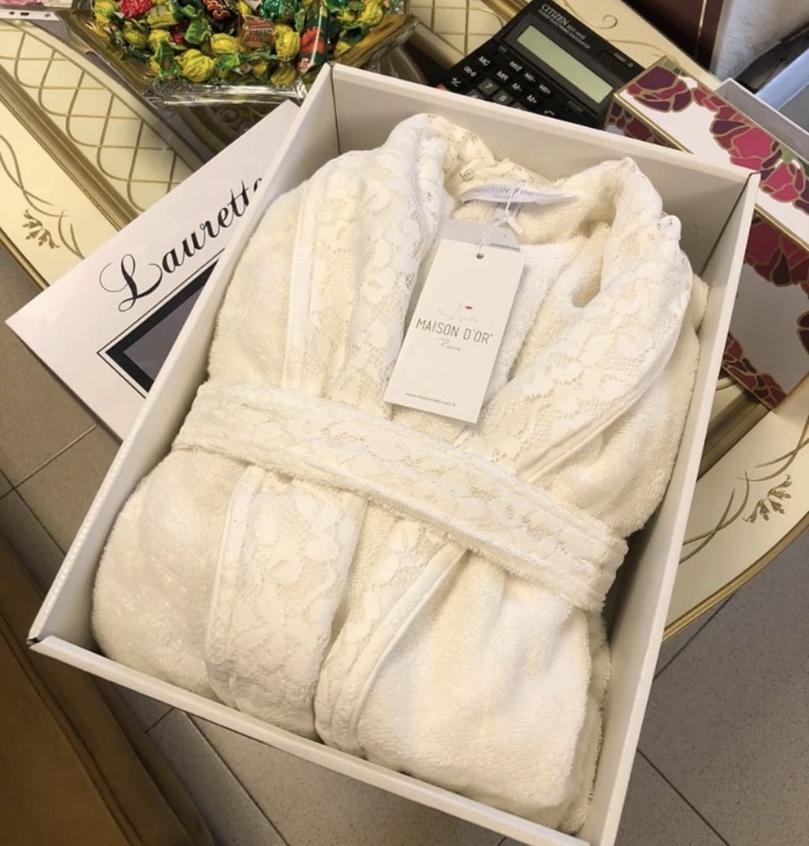 Laurette женский халат белый