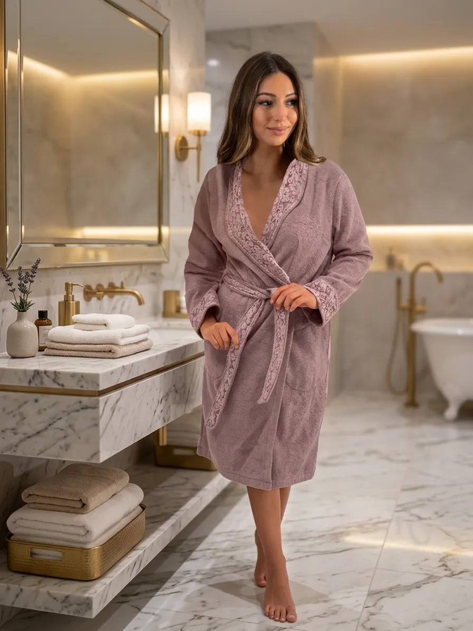 Laurette женский халат фиолетовый