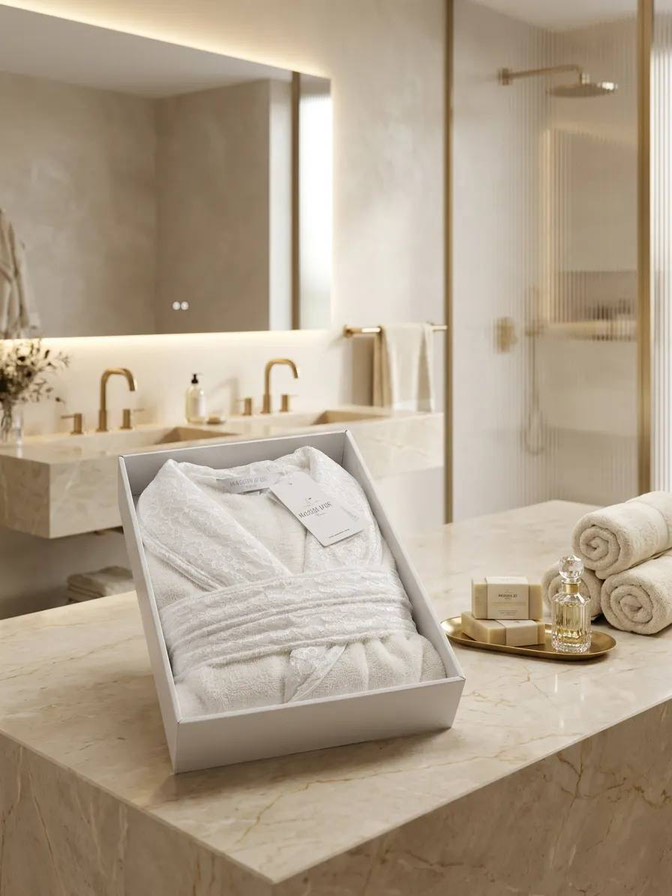 Laurette женский халат белый