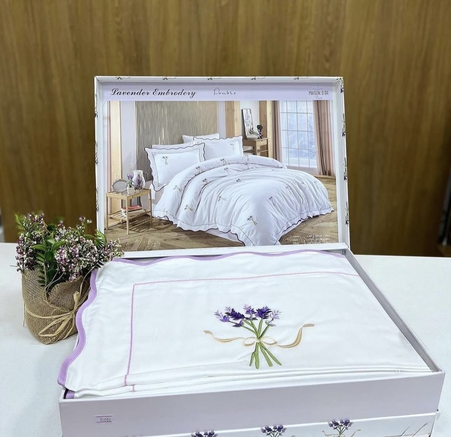 Lavender Embrodery двуспальное постельное белье фиолетовый
