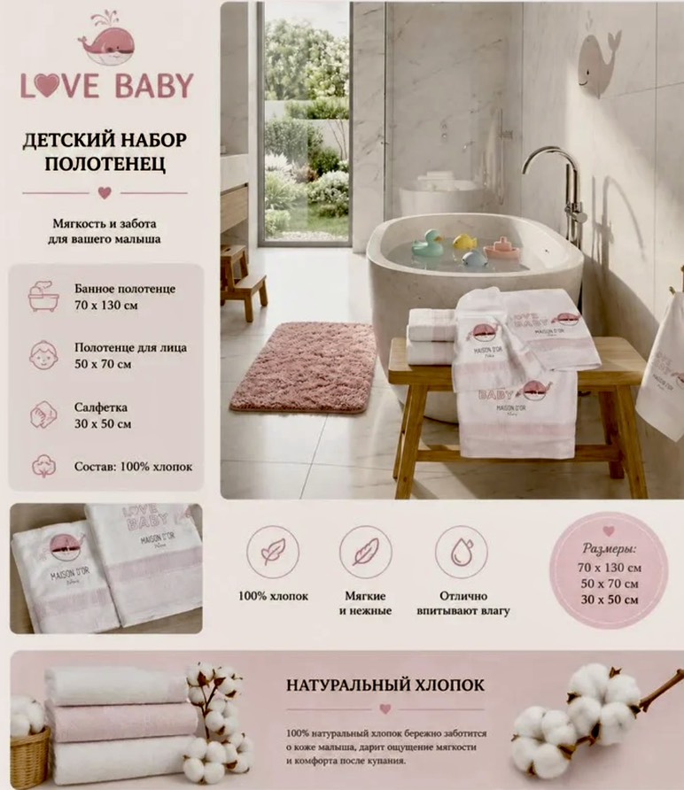 Love Baby Детские полотенца