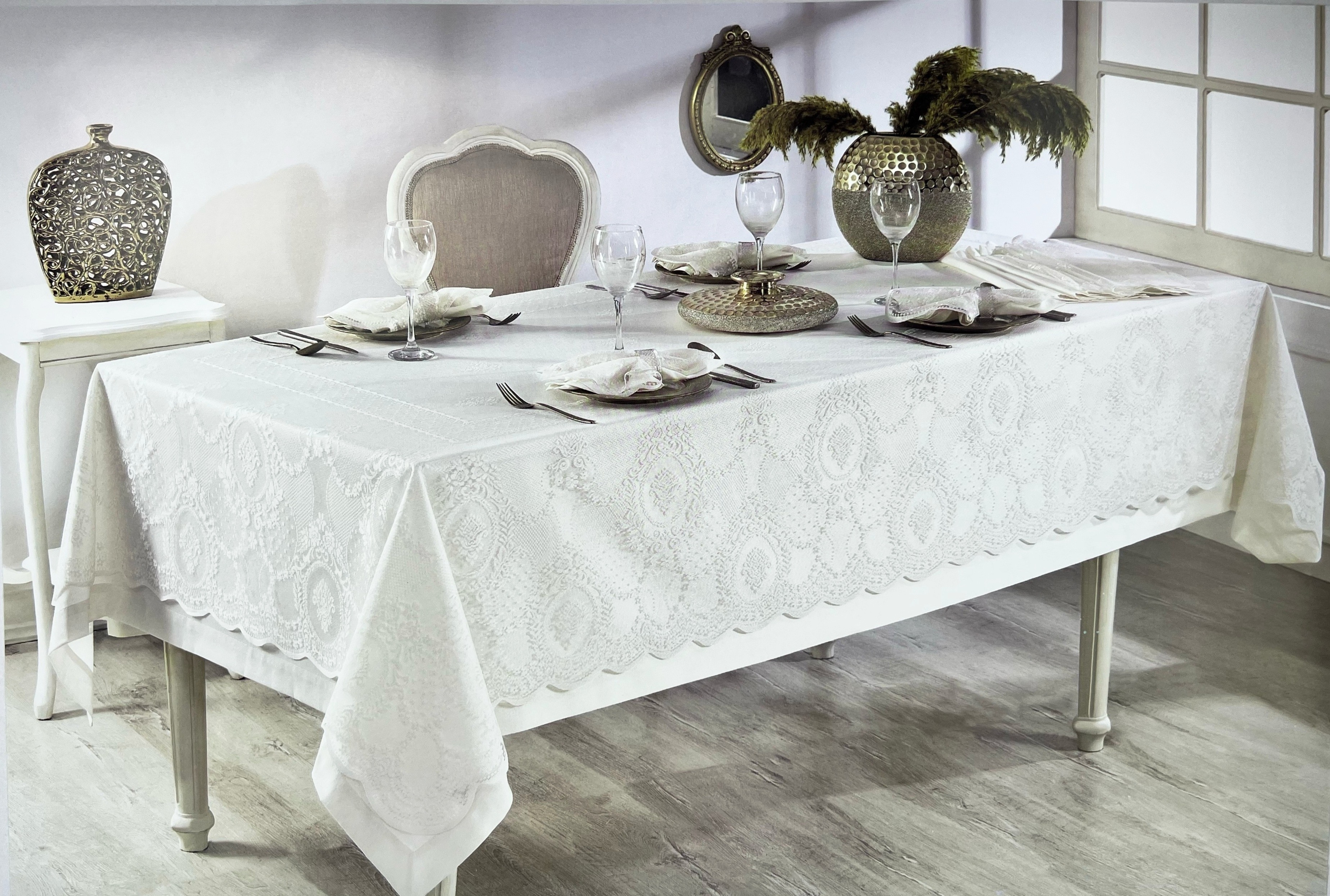 Marinella 160×320 см скатерть ванильный