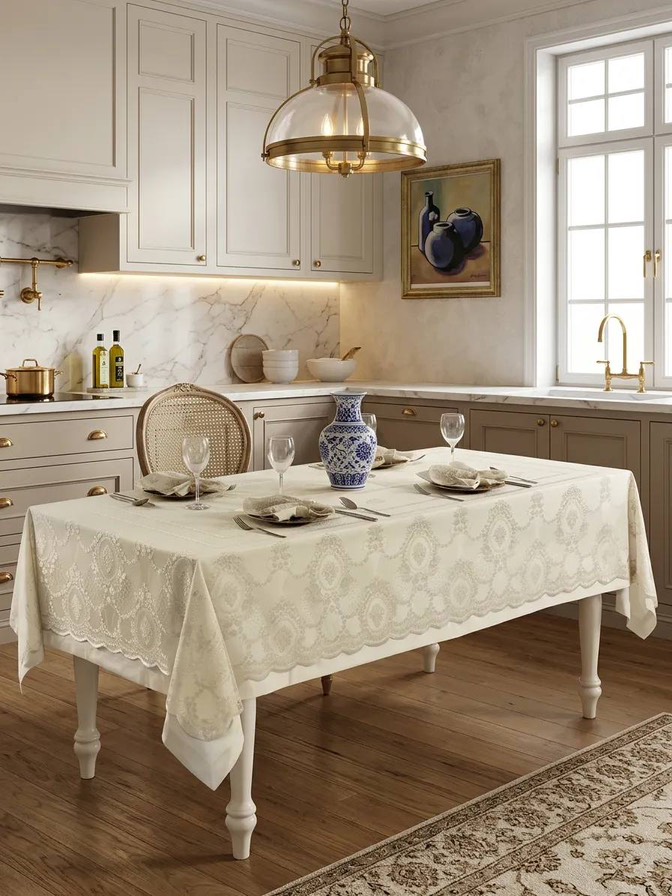 Marinella 160×320 см скатерть ванильный