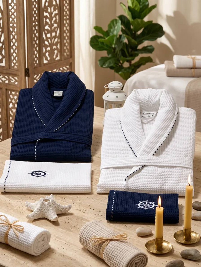 Marine Set мужской халат белый