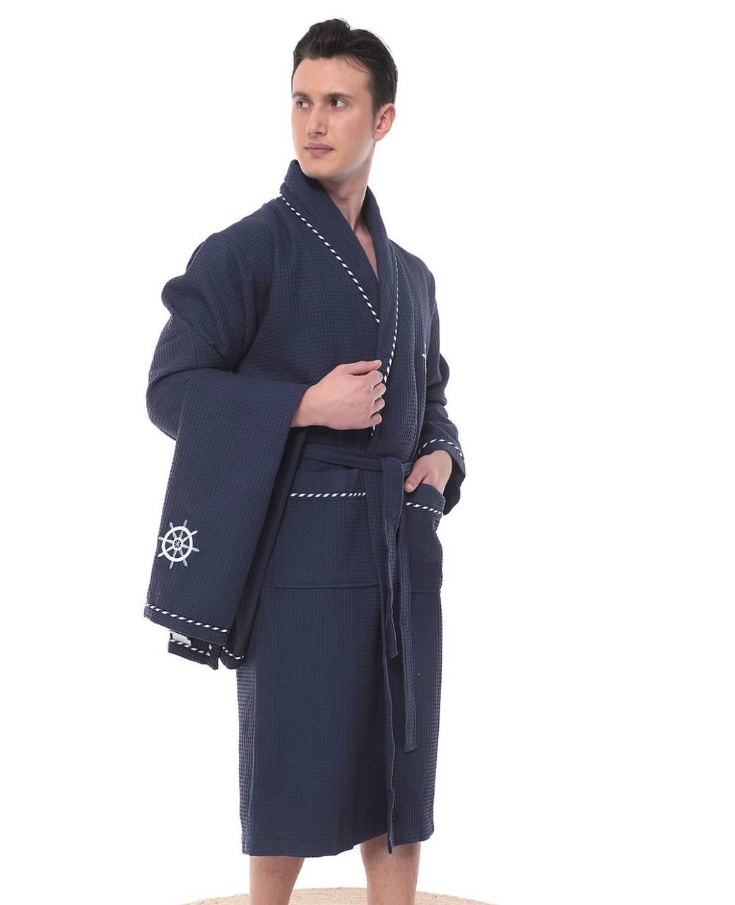 Marine Set мужской халат синий