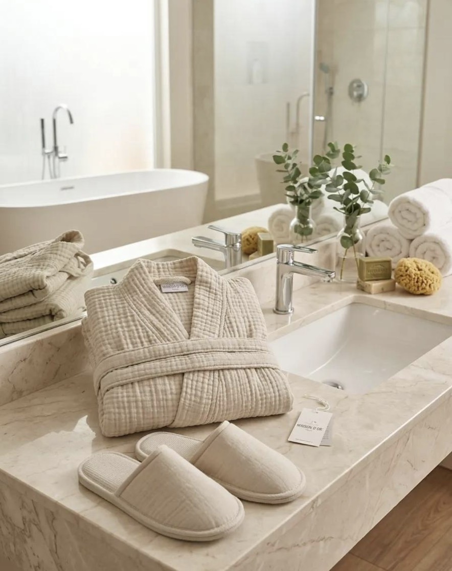 Nature Comfort халат муслиновый бежевый