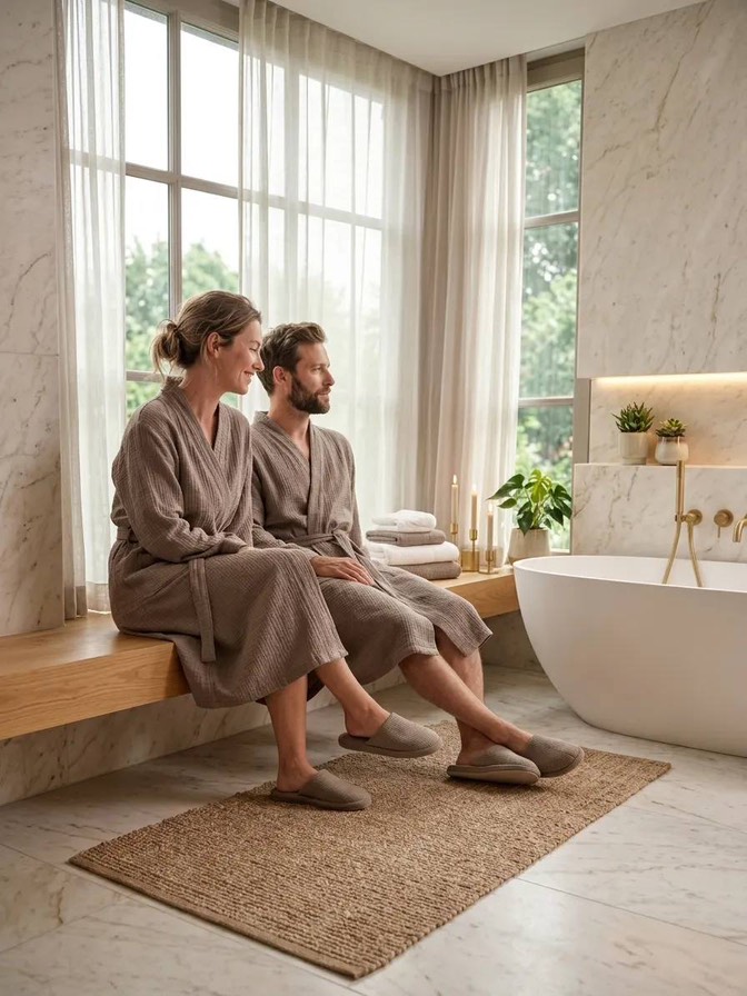 Nature Comfort халат муслиновый коричневый