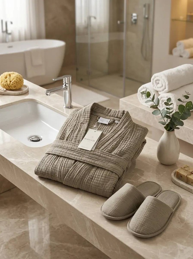 Nature Comfort халат муслиновый коричневый