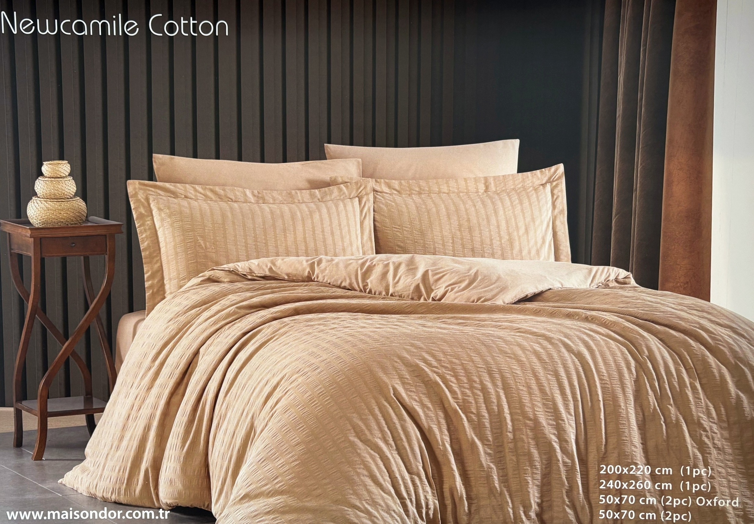 Newcamile Cotton полутороспальное постельное белье бежевый
