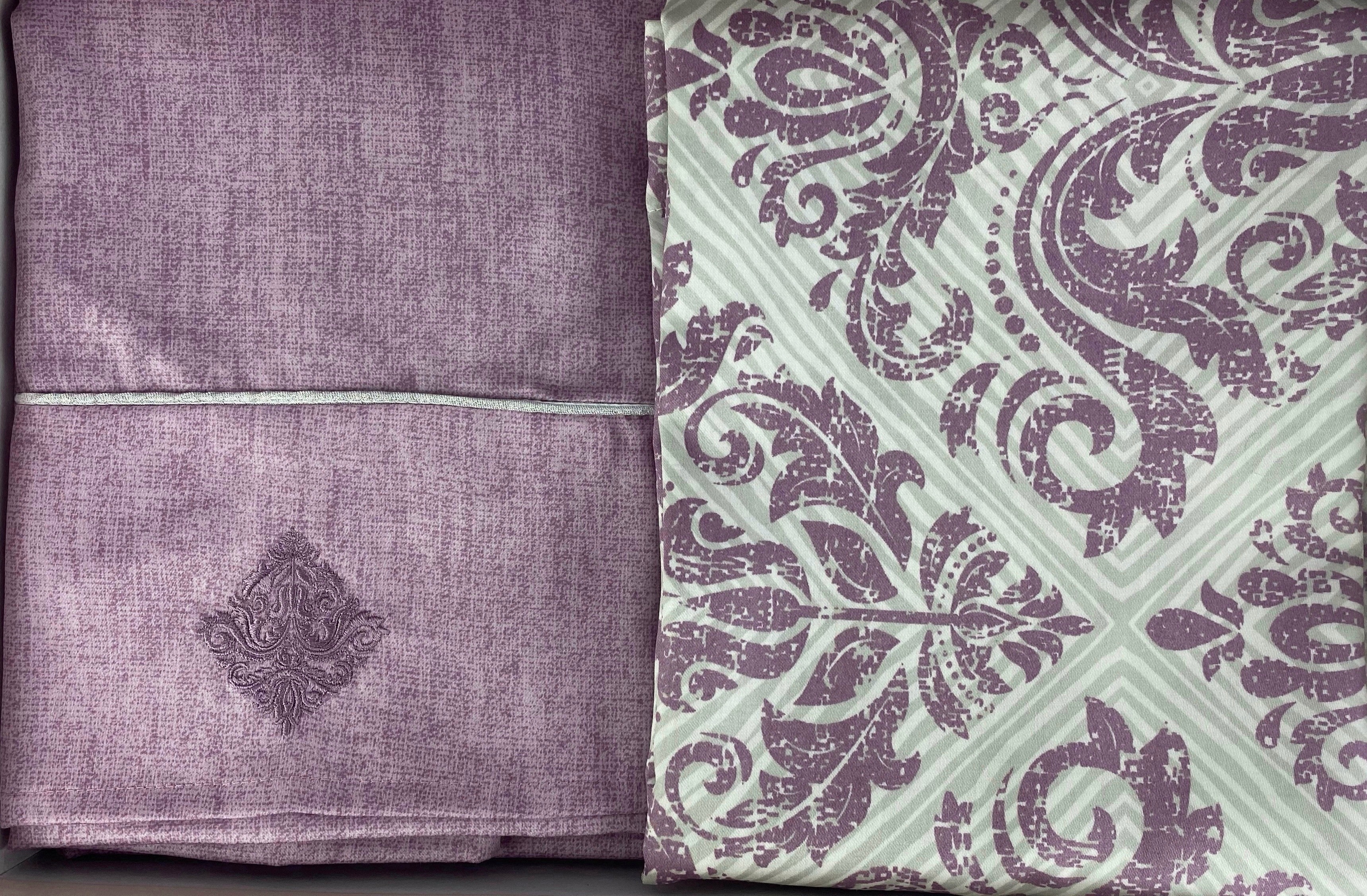New Damask двуспальное постельное белье фиолетовый