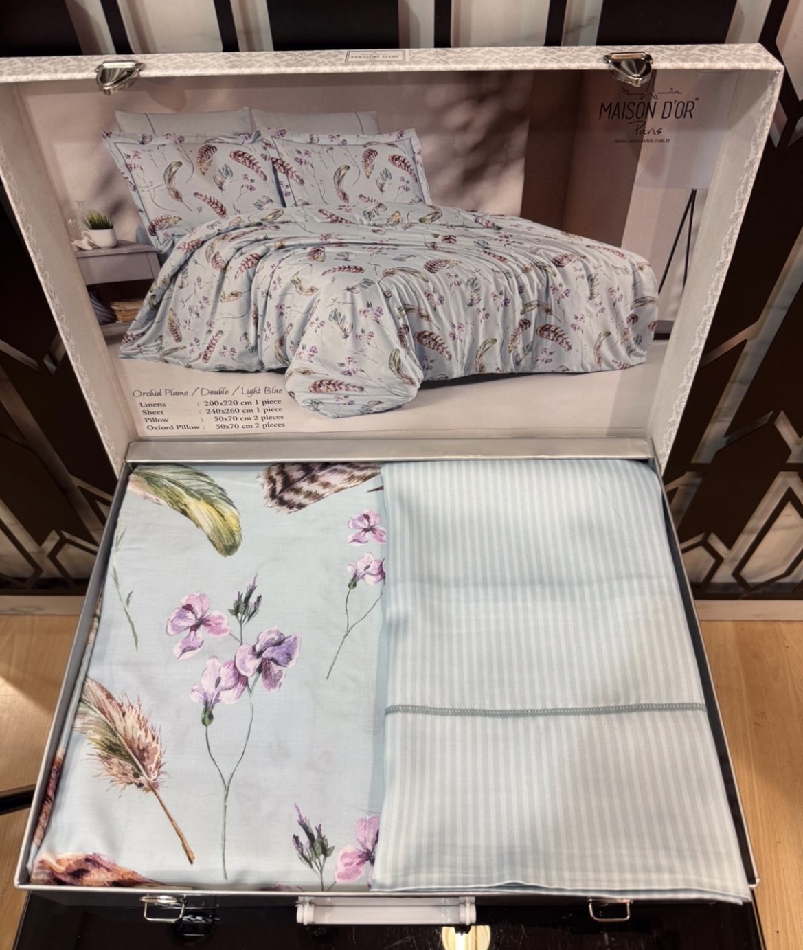 Orchide двуспальное постельное белье голубой