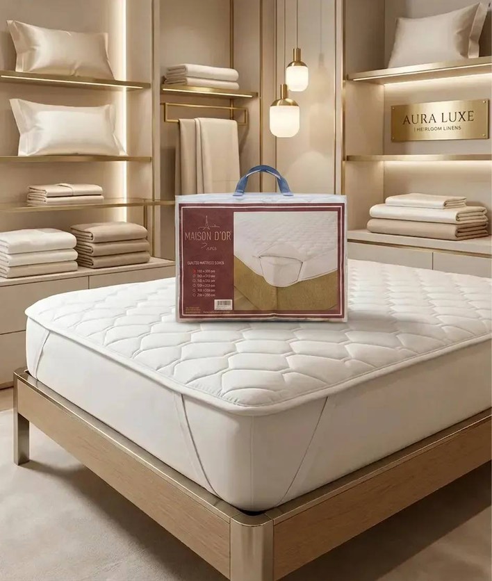 Quilted Mattres Cover 160×200 см наматрасник белый