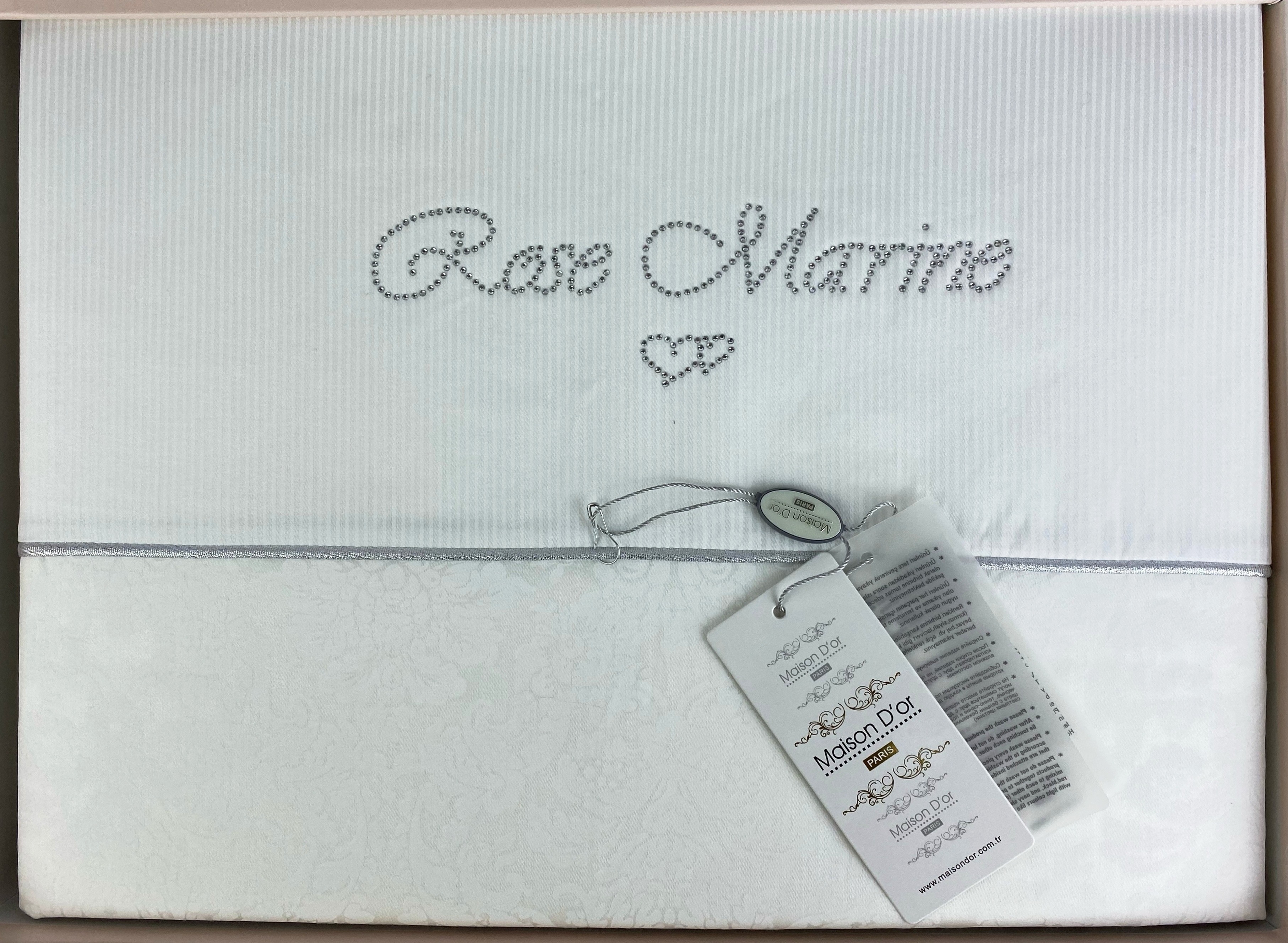 Rose Marine двуспальное постельное белье белый-ванильный
