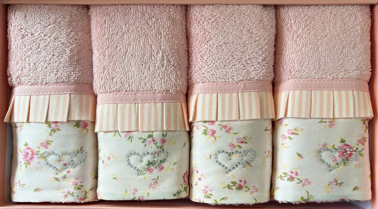 Набор полотенец Roses 30x50 см розовый