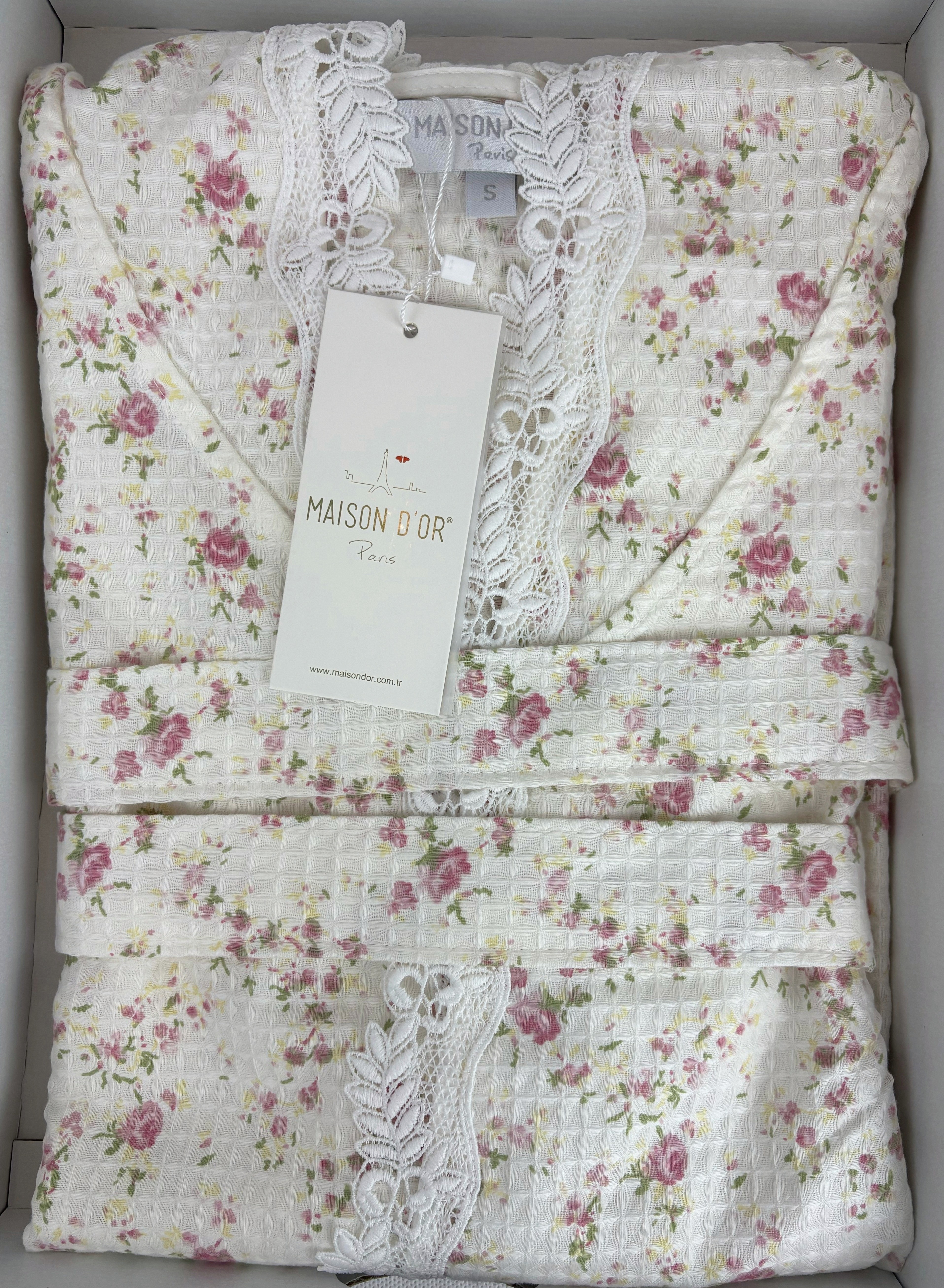 Roses Camile short женский халат розовый