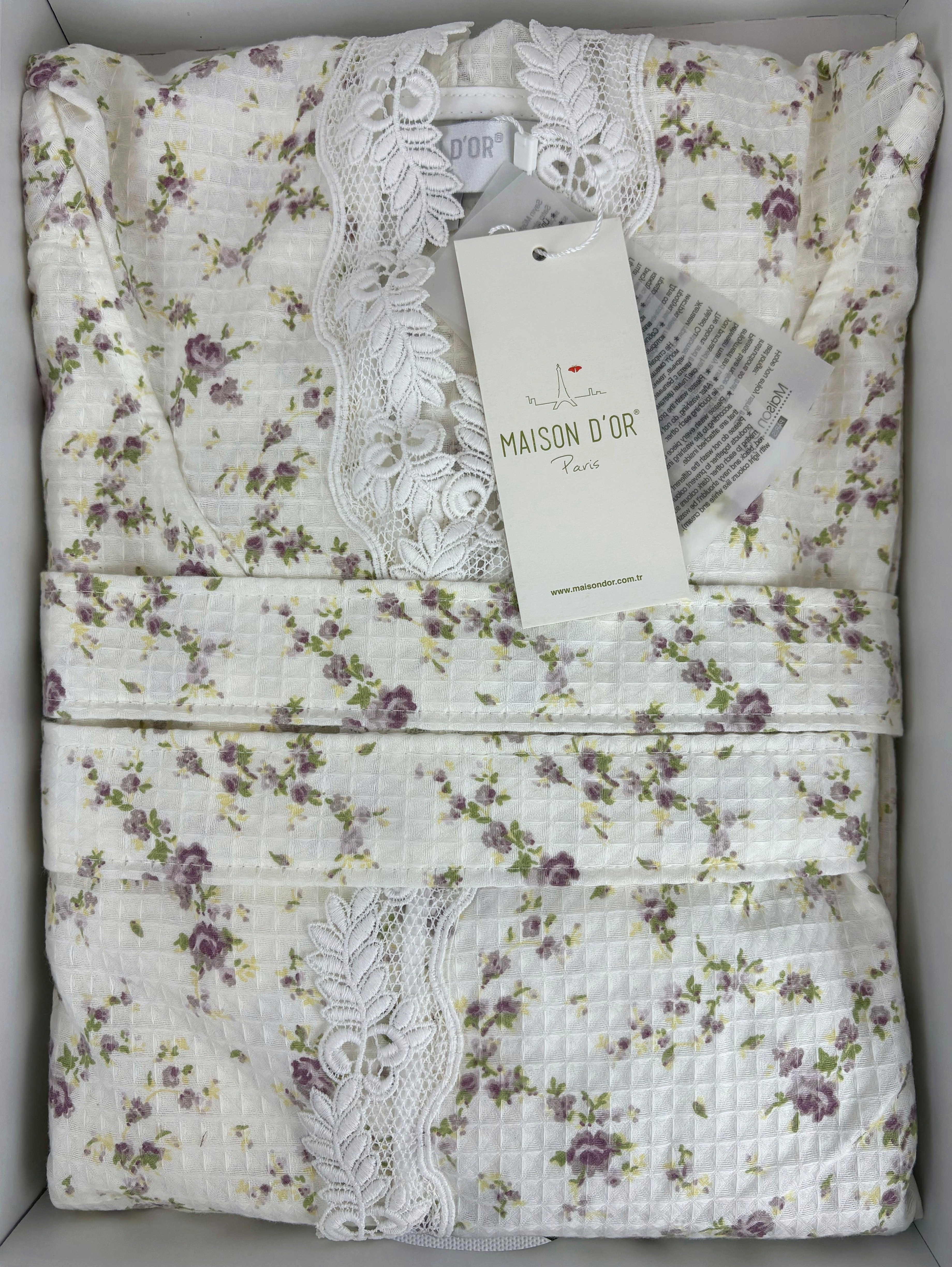Roses Estee long женский халат фиолетовый