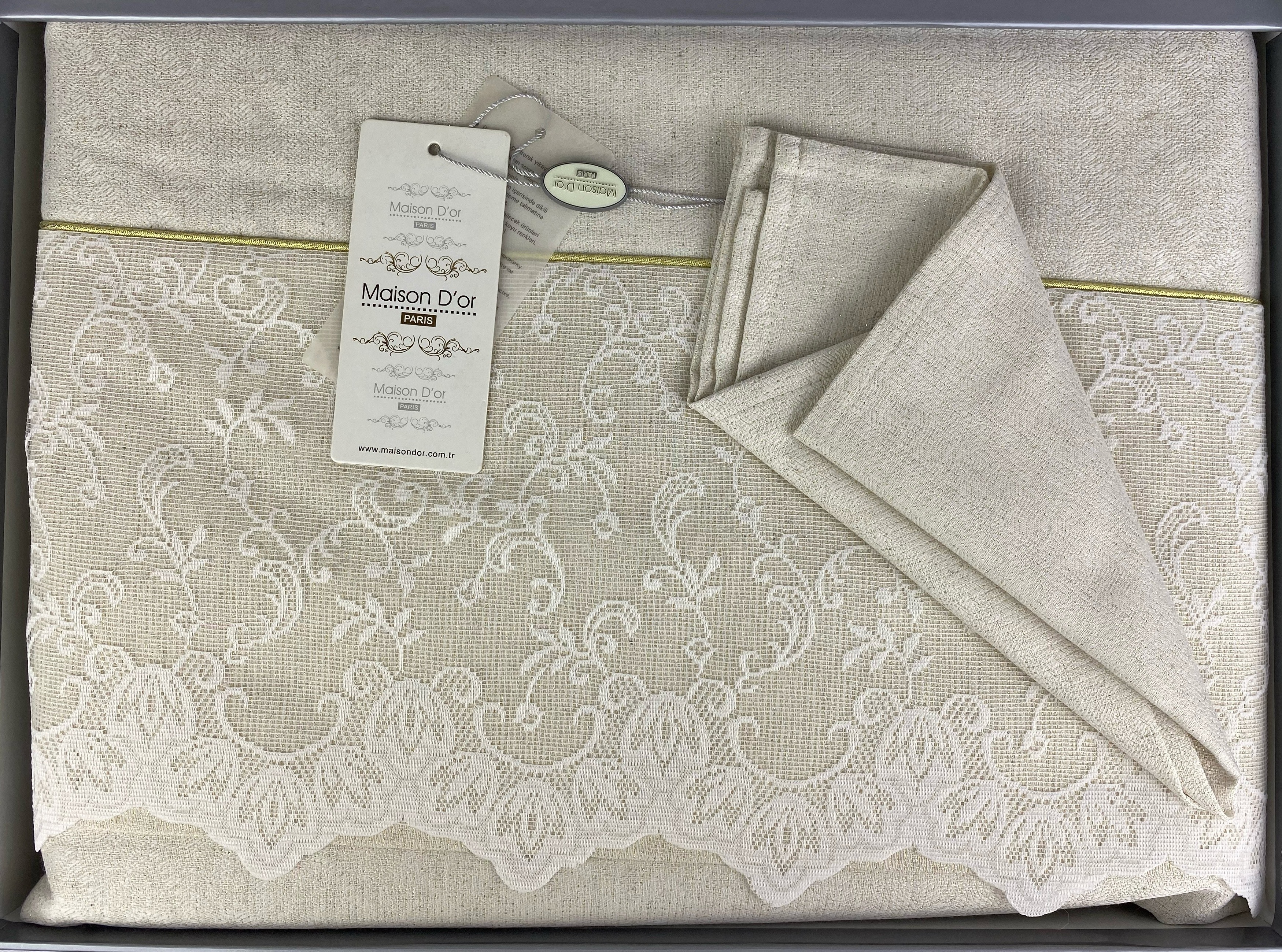 Tiana 160×320 см скатерть золото