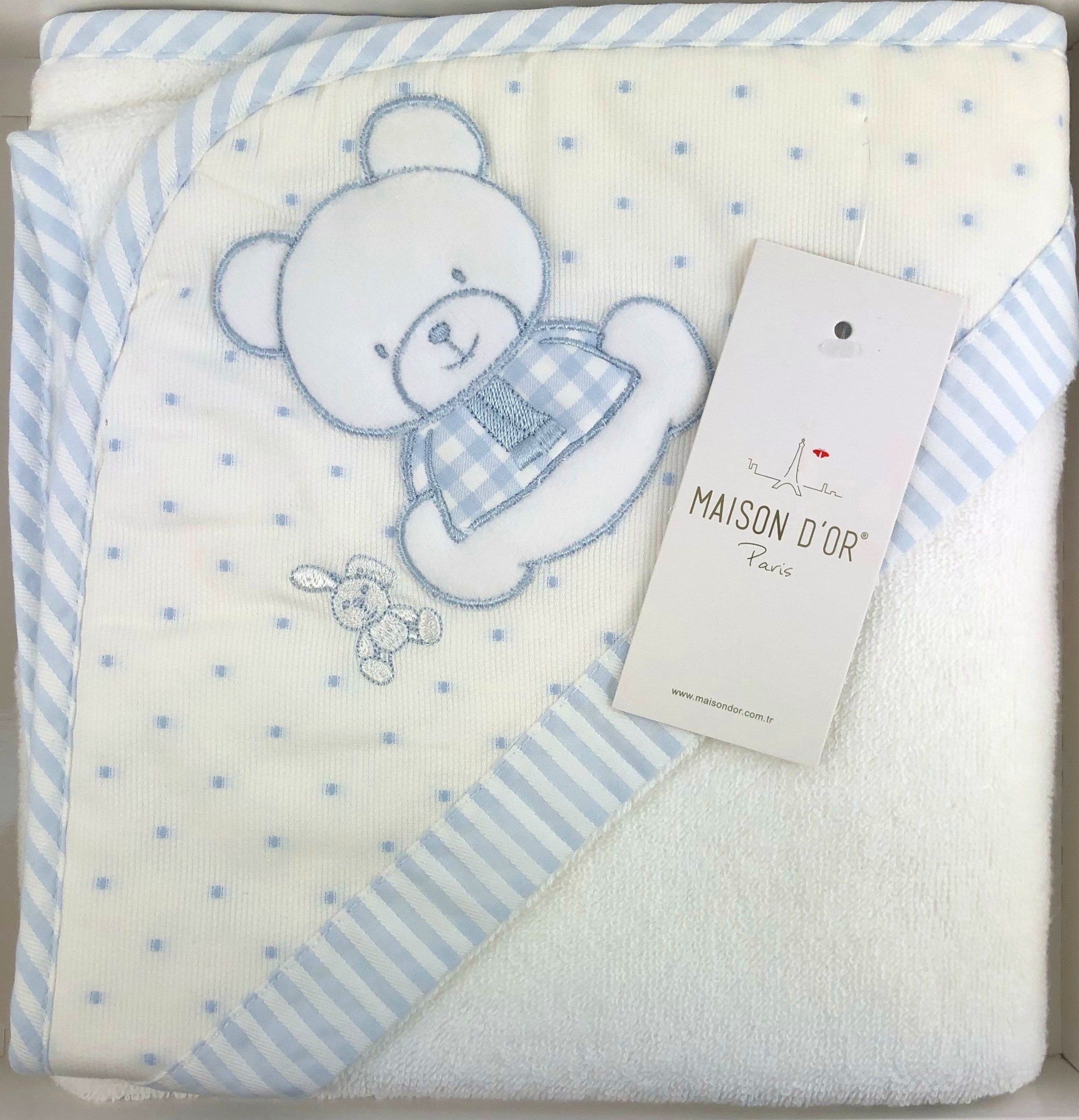 Dear Panda 76x76 см полотенца-уголки детские голубой