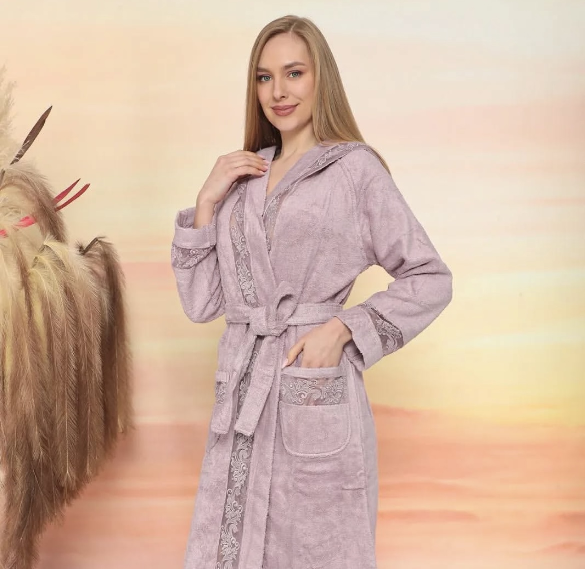 Veronique женский халат фиолетовый