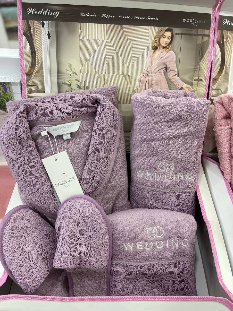 Wedding женский халат фиолетовый